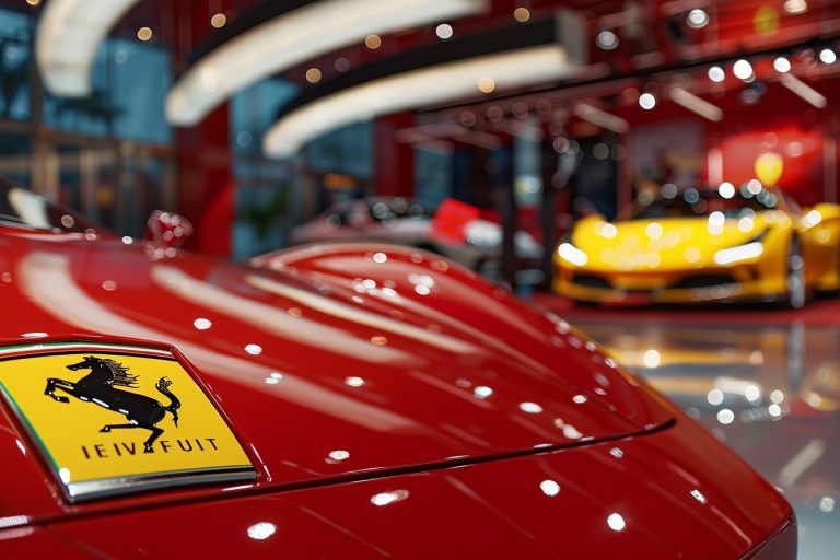 Logo Ferrari rouge et jaune